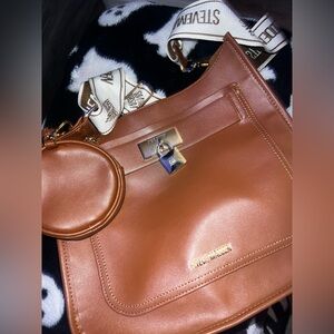Steve Madden Brown Crossbody Bag with Coin Pouch